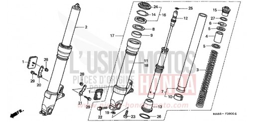 FOURCHETTE AVANT CBR900RRX de 1999